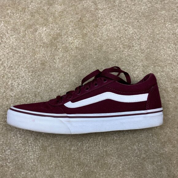 Vans Old Skool Skate Sneakers, Maroon and White  - Size 8 US Women - Picture 7 of 11